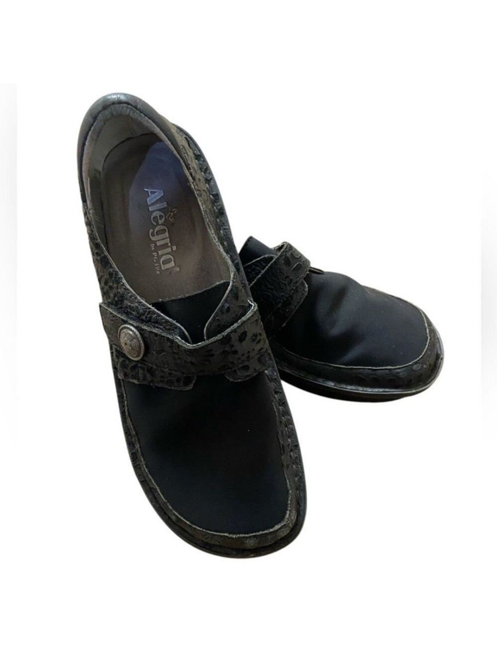 Alegria Black Slip-On Shoes women 7.5